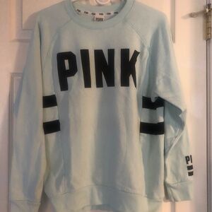 PINK xsmall ladies sweatshirt, light aqua